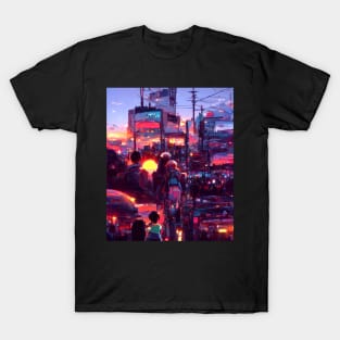 Walking By The Dreamy Anime Sunset T-Shirt